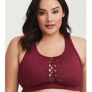 Torrid Spacedye Lattice Front Sports Bra